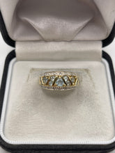 Load image into Gallery viewer, 9ct gold topaz and diamond ring
