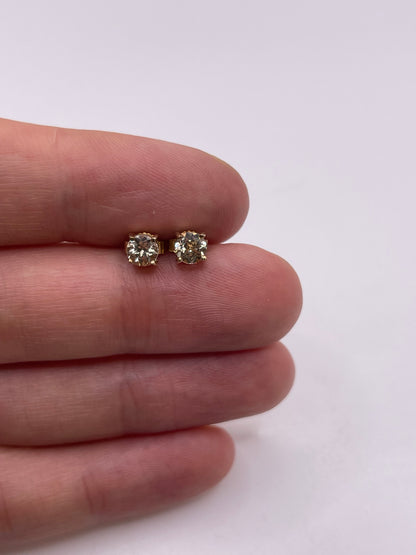 9ct gold quartz earrings