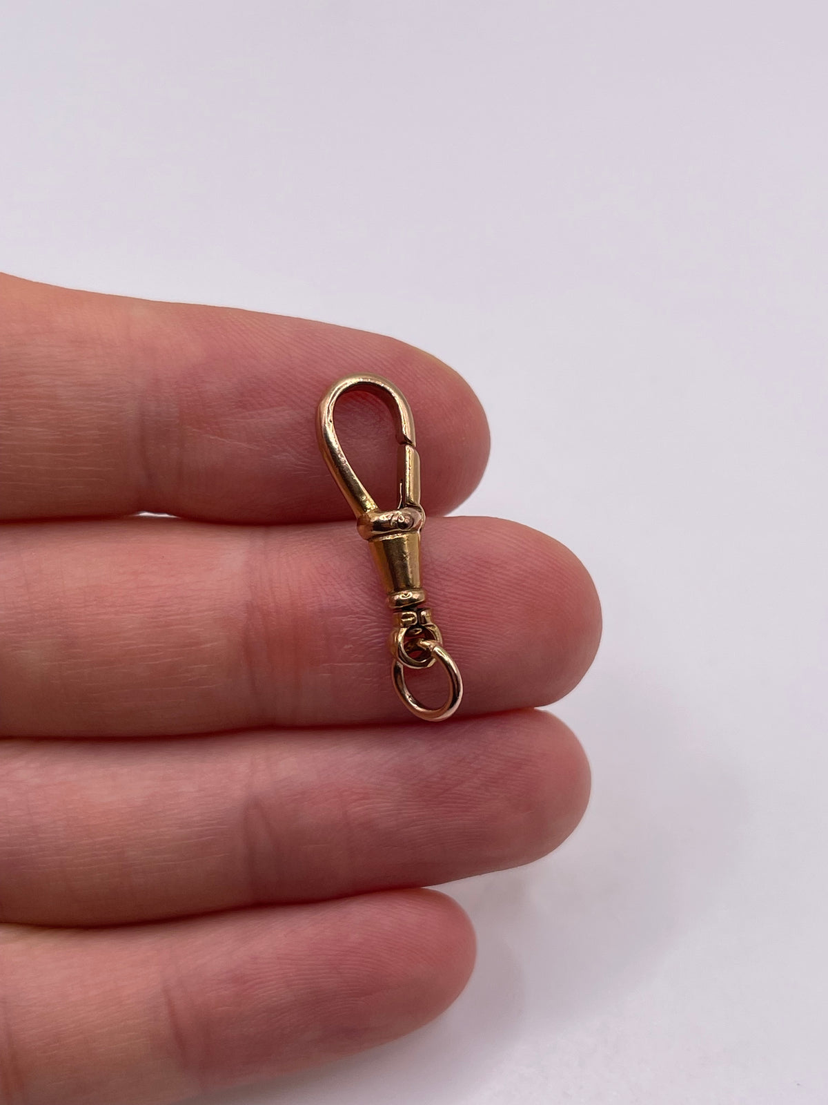 9ct rose gold swivel dog clip 10