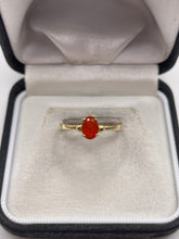 Load image into Gallery viewer, 9ct gold fire opal ring
