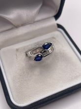 Load image into Gallery viewer, 18ct white gold sapphire and diamond ring
