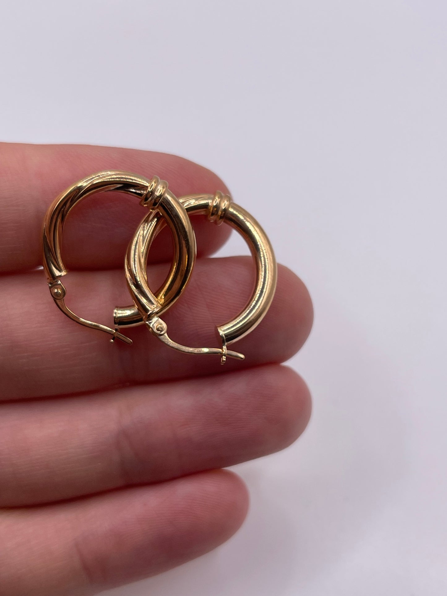 9ct gold creole earrings