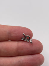 Load image into Gallery viewer, 9ct white gold diamond initial R pendant
