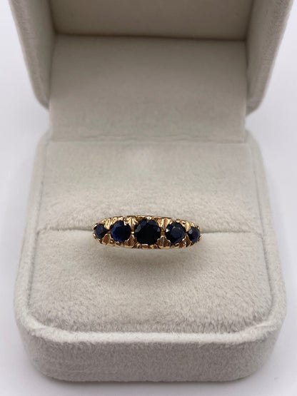 9ct gold sapphire ring