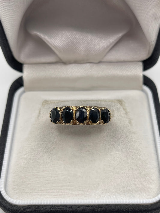 9ct gold sapphire ring