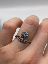 Load image into Gallery viewer, 9ct gold tanzanite cluster ring
