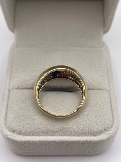 9ct gold kyanite and diamond love ring