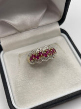 Load image into Gallery viewer, 9ct gold ruby and diamond ring
