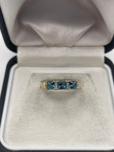 Load image into Gallery viewer, 9ct gold topaz and diamond ring

