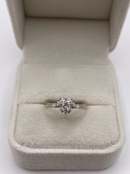 18ct gold platinum diamond ring