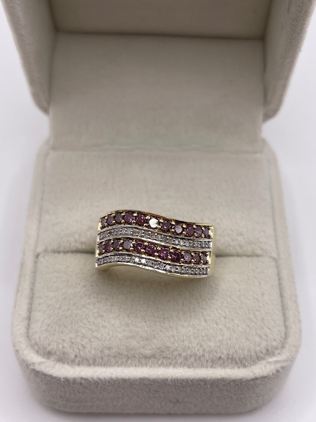 9ct gold diamond cluster ring