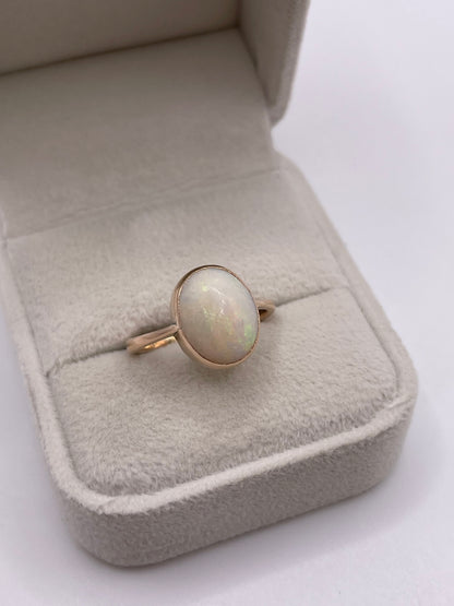 9ct rose gold opal ring
