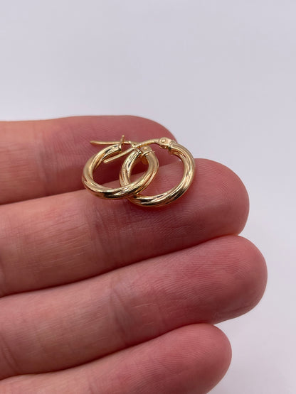 9ct gold creole earrings