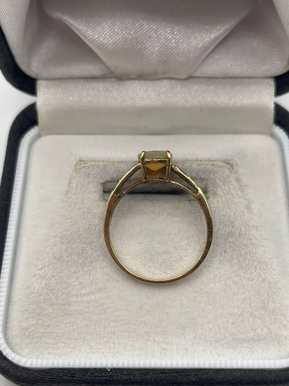 9ct gold opal and alexandrite ring