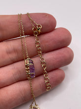 Load image into Gallery viewer, Glenn Lehrer 9ct gold amethyst and diamond necklace
