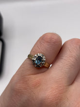 Load image into Gallery viewer, 9ct gold topaz and diamond ring
