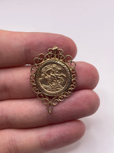 Load image into Gallery viewer, 9ct gold St George medallion pendant
