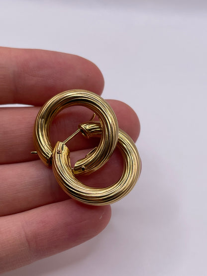 9ct gold creole earrings