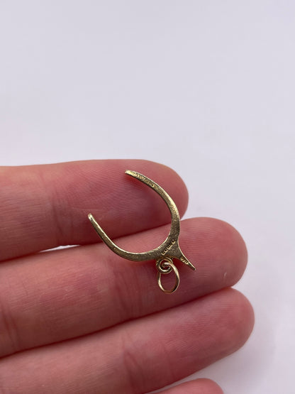 9ct gold wishbone charm