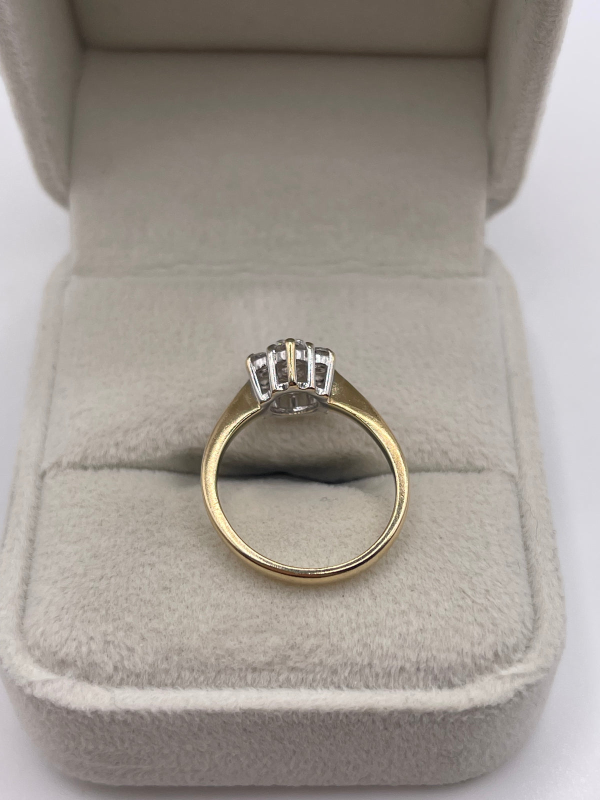 9ct gold 50 point diamond cluster ring