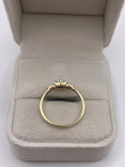 9ct gold diamond cluster ring