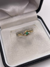 Load image into Gallery viewer, 9ct gold emerald and diamond ring
