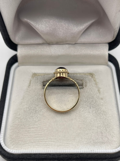 9ct gold amethyst ring