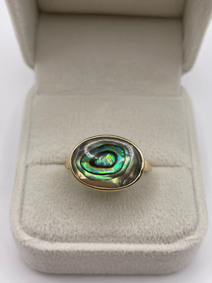 9ct gold abalone shell charm