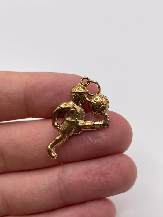 9ct gold football charm