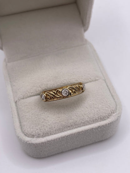 9ct gold diamond ring