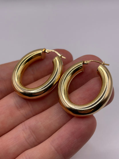9ct gold creole earrings