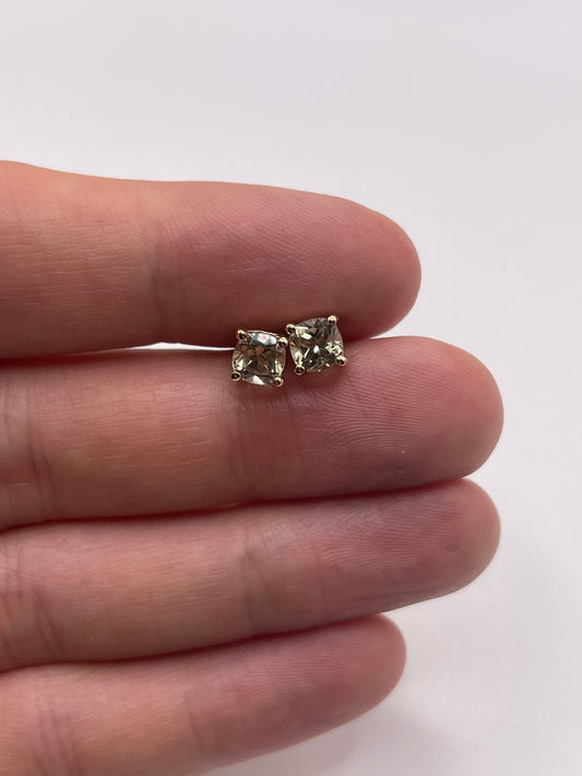 9ct gold quartz earrings