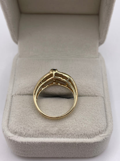 9ct gold diamond cluster ring