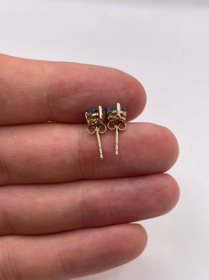 9ct gold topaz earrings