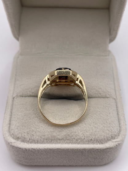 9ct gold garnet cluster ring
