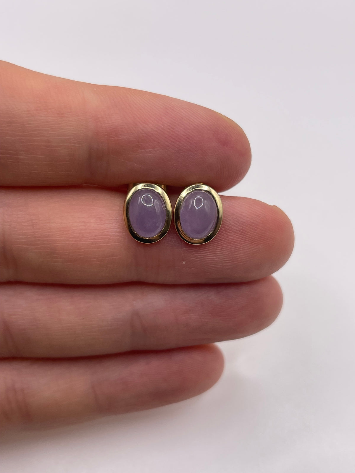 9ct gold jade earrings