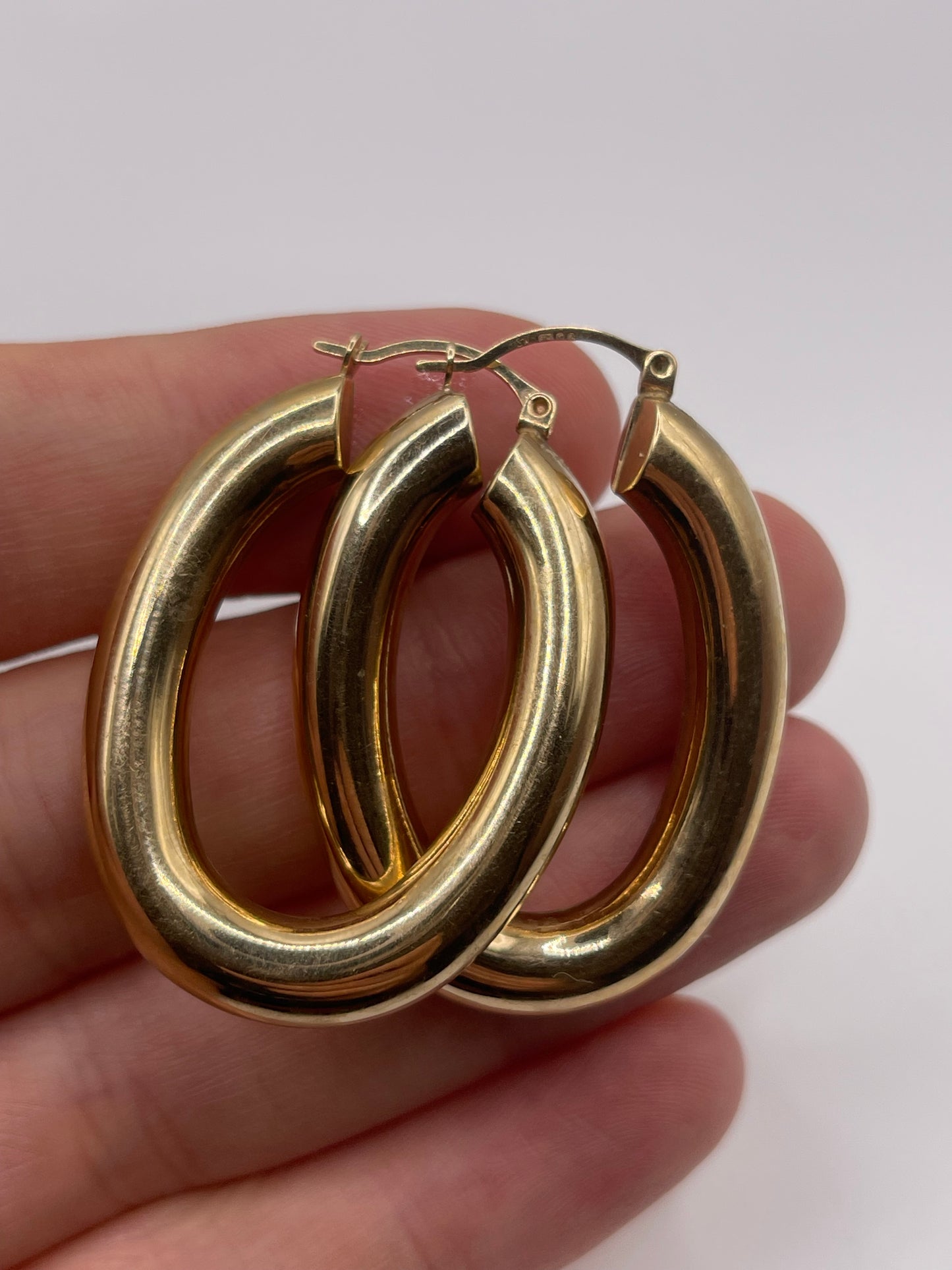 9ct gold creole earrings