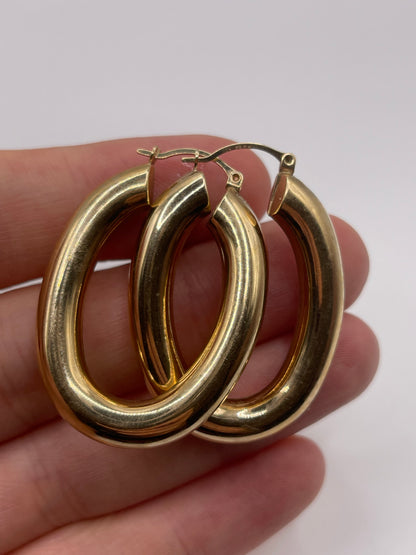 9ct gold creole earrings