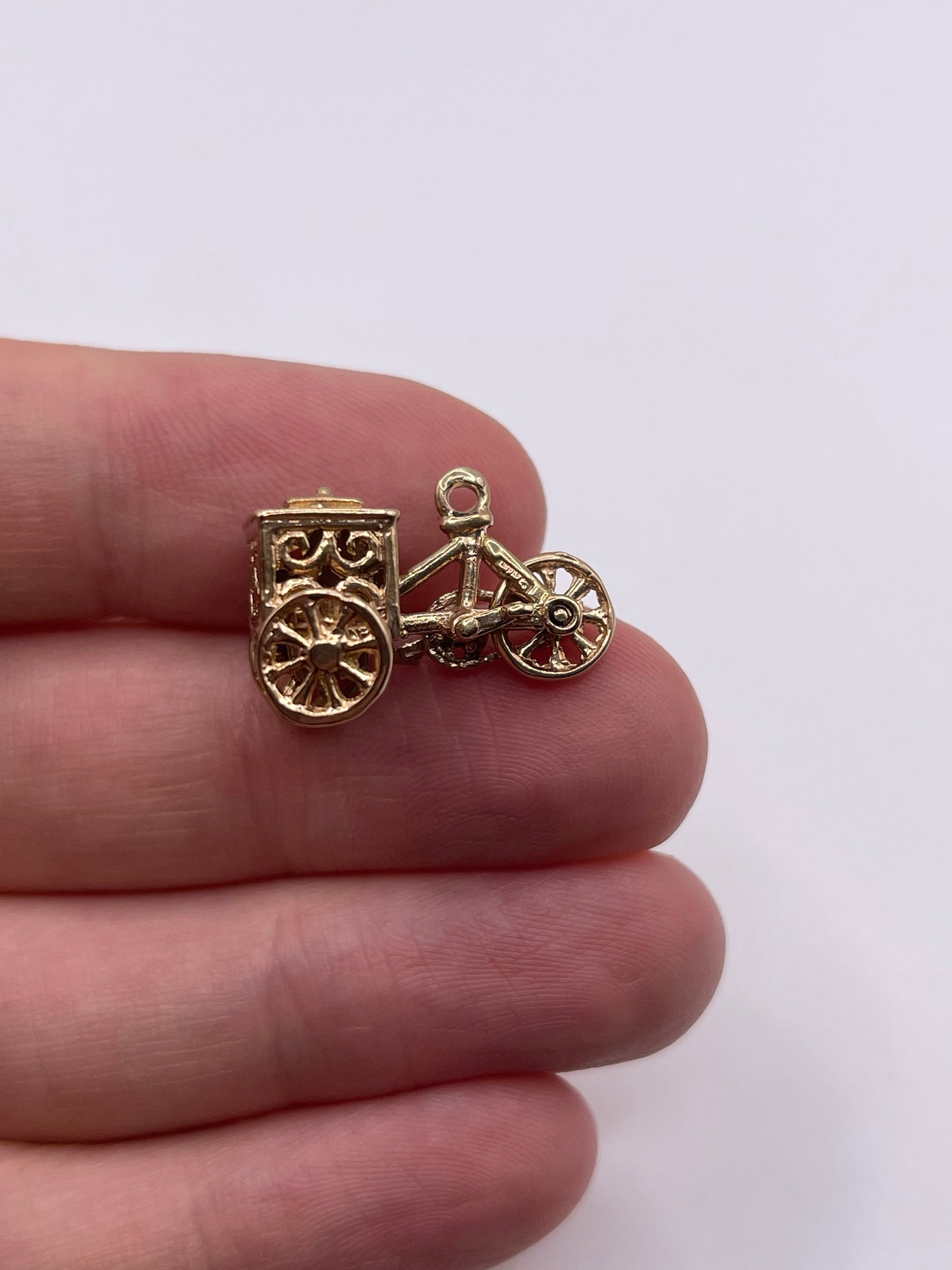 9ct gold ices cart charm