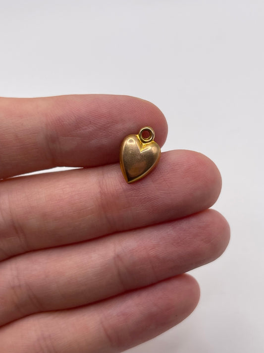 9ct rose gold heart charm