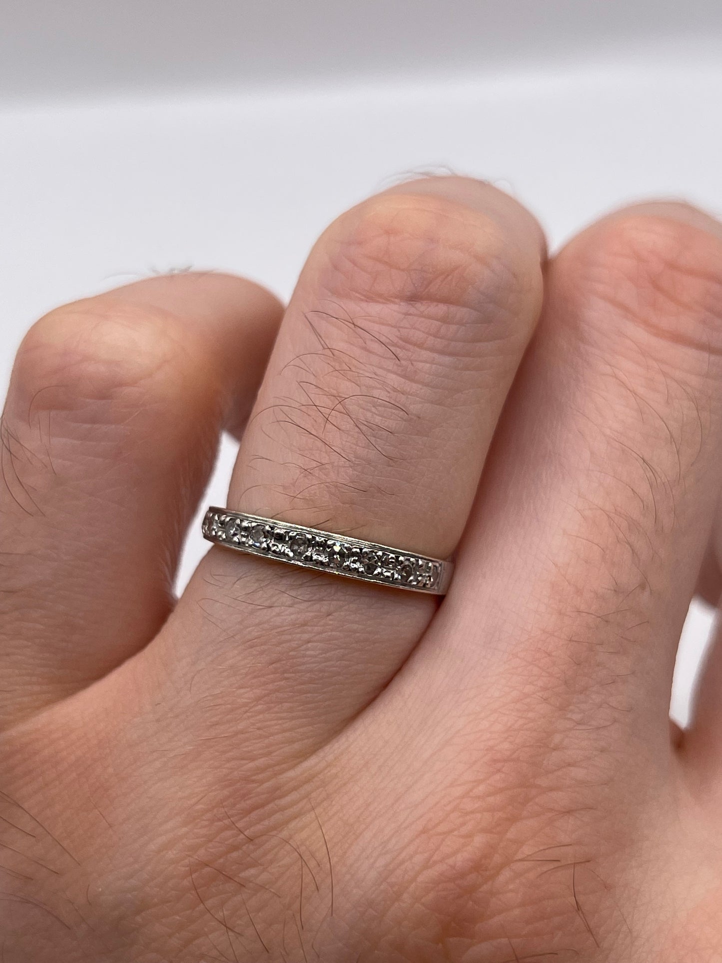 9ct white gold diamond ring