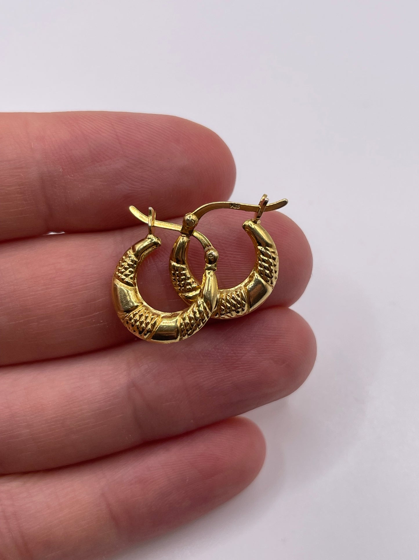 Silver creole earrings