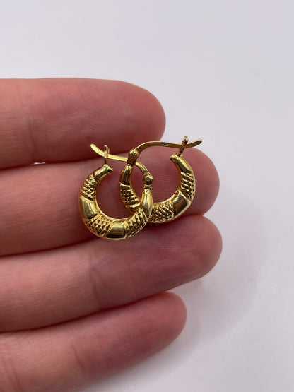 Silver creole earrings
