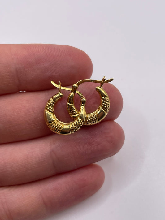 Silver creole earrings