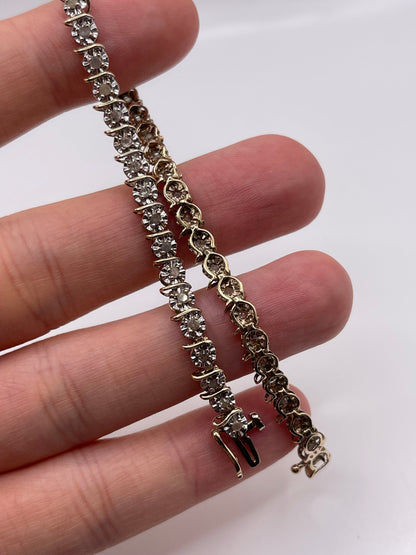 9ct gold diamond bracelet