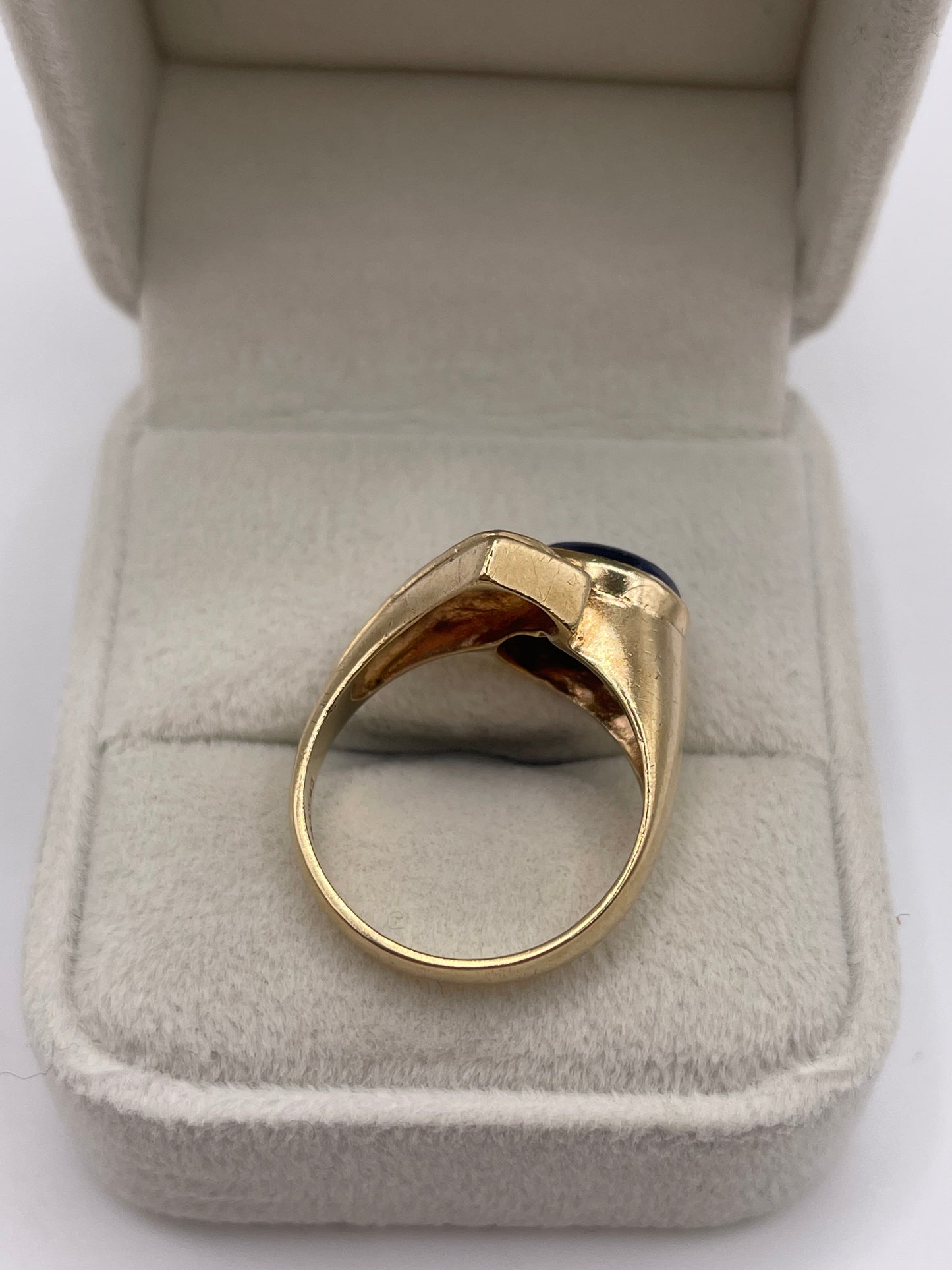 9ct gold lapis lazuli ring