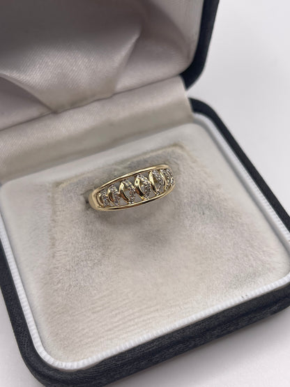 9ct gold diamond ring
