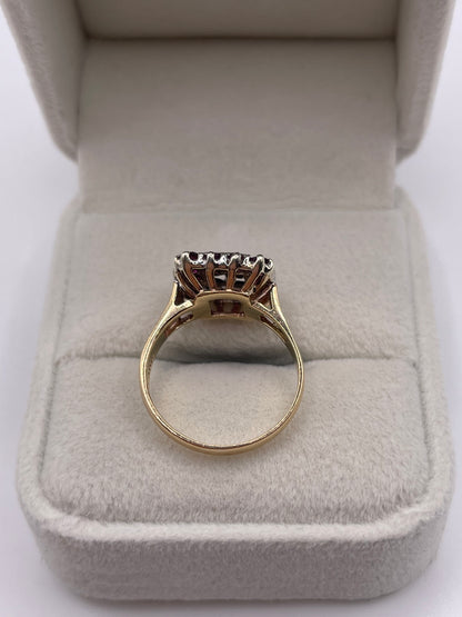 9ct gold ruby and diamond ring