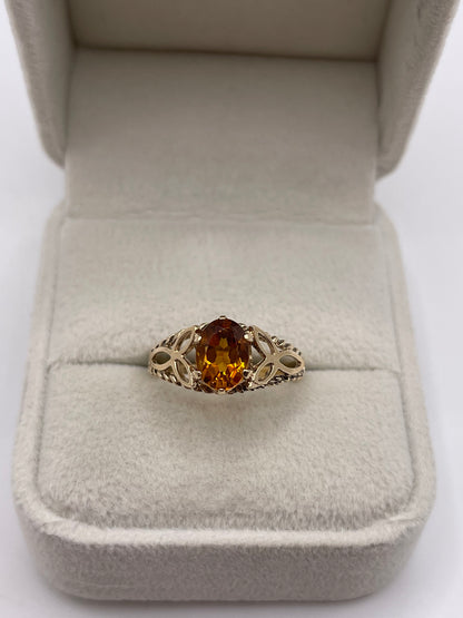 9ct gold citrine ring