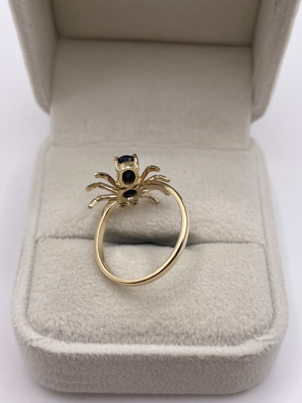 9ct gold sapphire and diamond spider ring